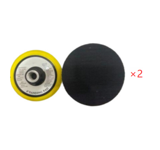 2PC 4" Disc Pad 5/8-11 Bore With Adapter Velcro Pad
