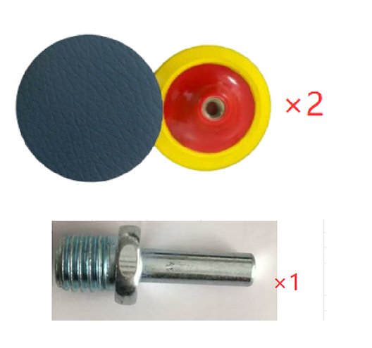 2PC 5" Disc Pad 5/8-11 Bore With Adapter Leather Pad