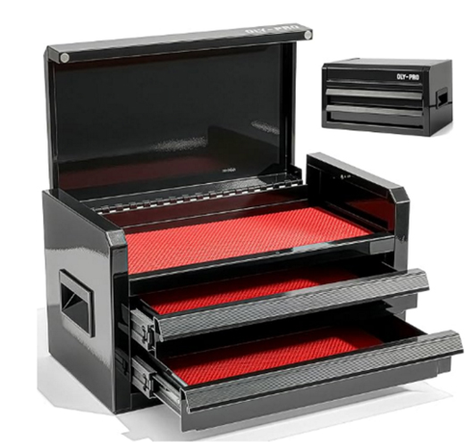 Mini Toolbox with 2 Drawers and top storage