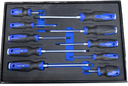 10Pc Go-through Screwdrivers