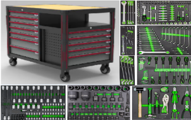 329pcs tool sets for cart