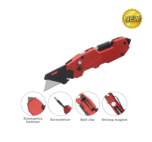 5-in-1 Folding Utility Knife with Screwdriver