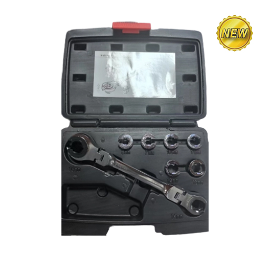 7PCS Ratchet Flare Nut Wrench