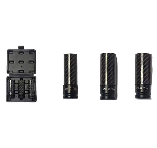 3PC 1/2" Wheel Nut Socket SET With Carbon Fiber Sleeve