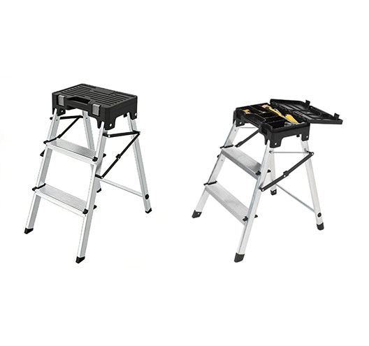 Multi-function Tool Box 3 Steps Folding ladders