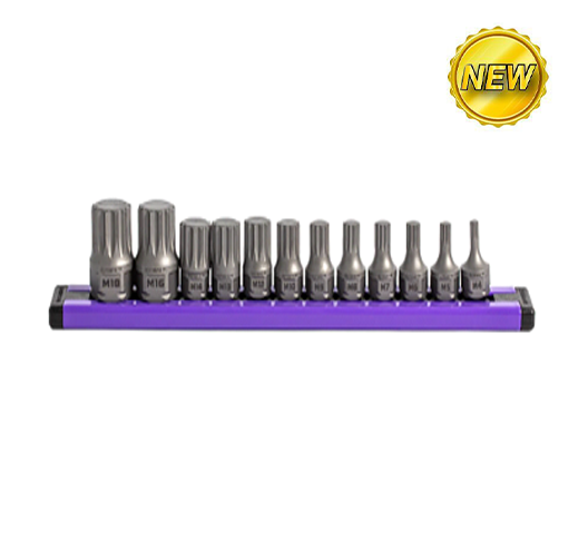 12-PC 1/4 & 3/8 Drive Low Profile Bit Set