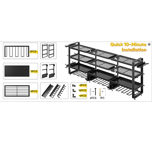49" W Large Power Tool Organizer Wall Mount