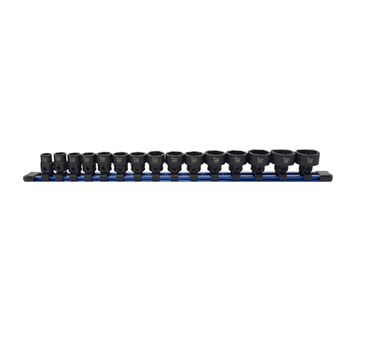 15-Piece 1/2" Drive Low Impact Sockets Metric