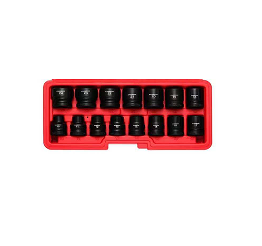 15PCS 3/8" Drive Stubby Impact Socket Set			
