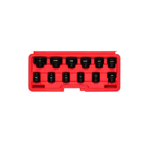 12PCS 3/8" Drive Stubby Impact Socket Set		