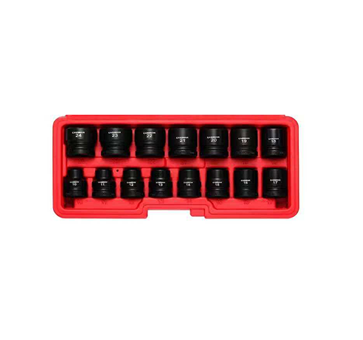 15PCS 1/2" Drive Stubby Impact Socket Set		