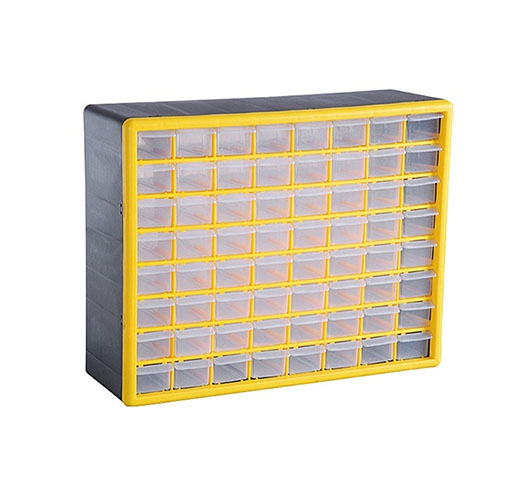 Plastic Storage Wall-Mounted Box With 64 Drawers