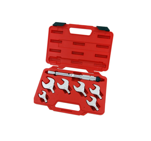 7pc Interchangeable Spanner Head Set with Torque Wrench