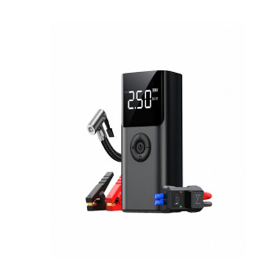 Portable Jump Starter with Air Compressor & LED Light