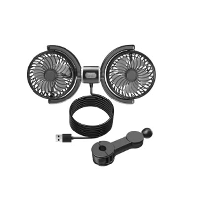 5V Dual Head Car Rear Seat Headrest Fan