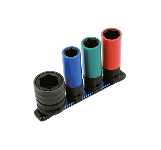 4Pcs Twin Drive Impact Wheel Sockets Set