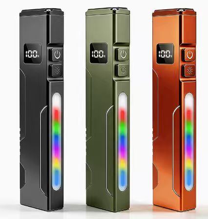 1500LM Rechargeable FlatAluminum Multi-Function flashlight
