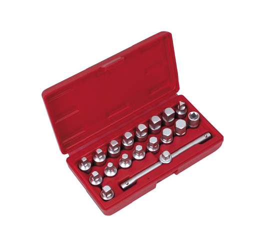 18pc Drain Plug Key Set