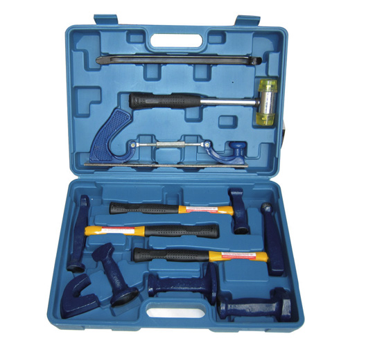 10pc Auto Body and Fender Hammer Dolly Repair Kit