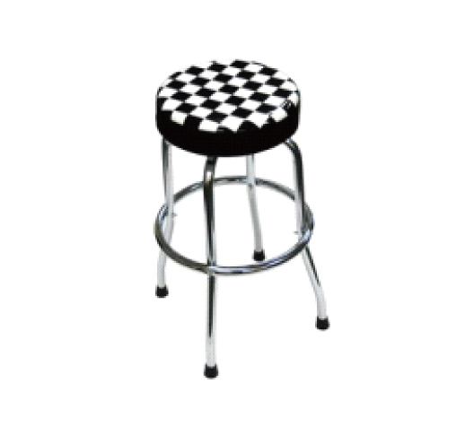 Shop Stool with Checker Design