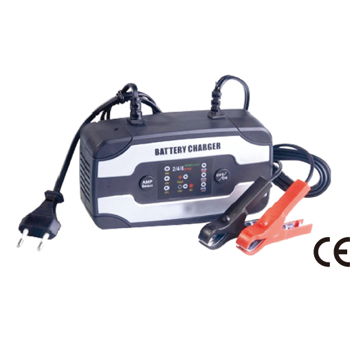 6/4/2A 6/12V Battery Charger LED-Indicator