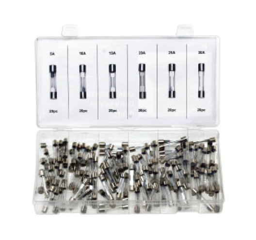 120pc Glass Auto Fuse Assortment