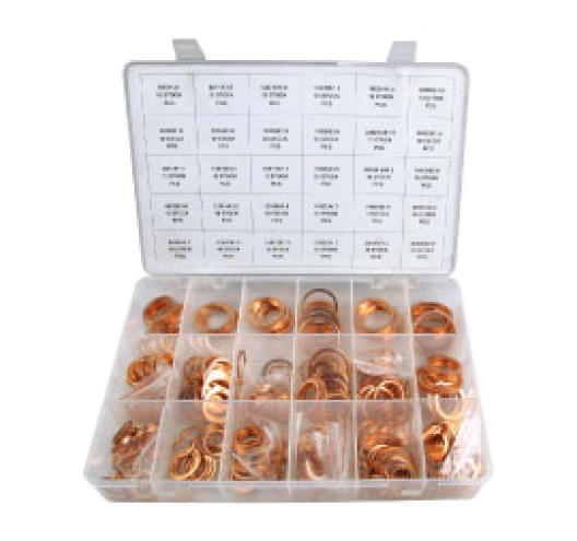300pc Copper Washer Assortment-Metric