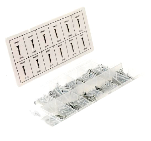 240pc Self-Tapping Wood and Metal Screw Assortment