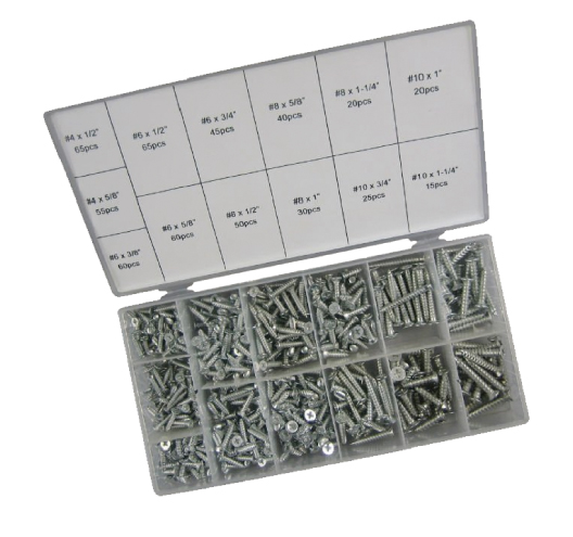 550pc Self Tapping Wood Screw Kit