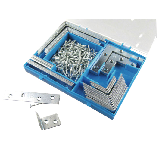 180pcs Metal Flat Connection Corners Assortment