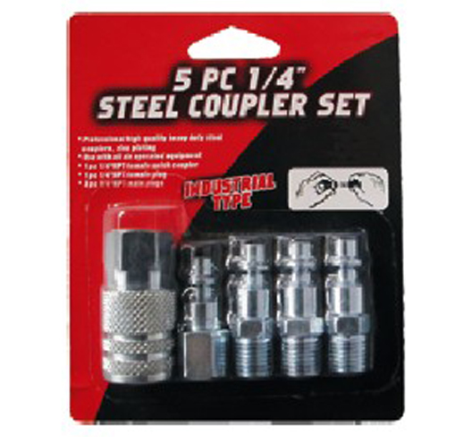 5PC. INDUSTRIAL QUICK COUPLER SET
