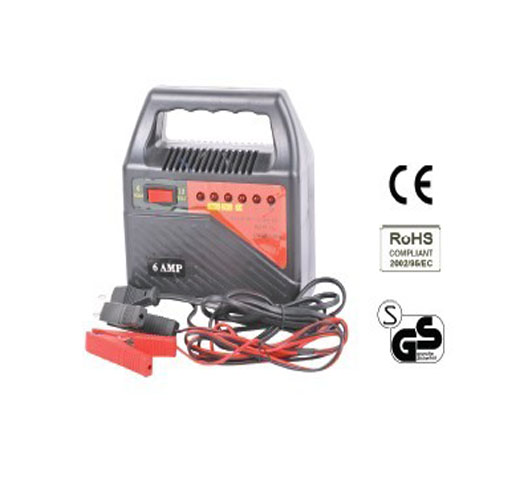 6A 6/12V Battery Charger LED-Indicator