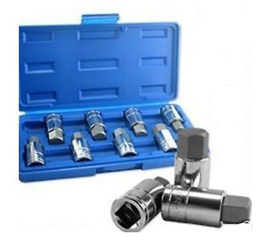 8pc 1/2" DR. Jumbo Hex Bit Socket Set, SAE & Metric