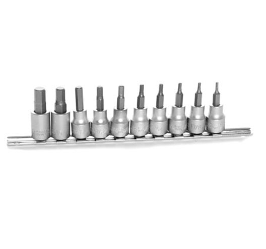 10PC 3/8" DR. Met Hex Bit Socket Set