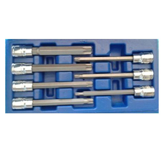 7PIECE 3/8"Drive Metric Long Reach Star Bit Socket Set