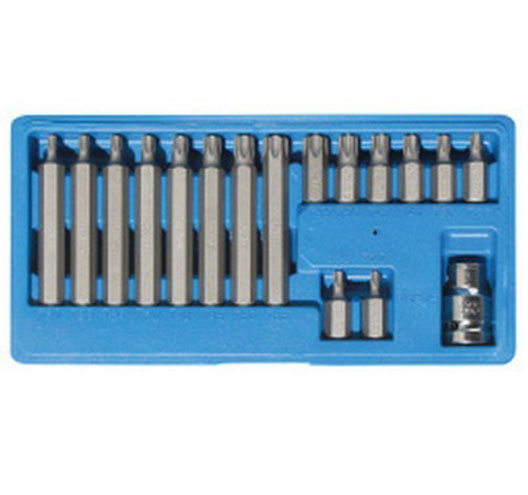 17PC 1/2 Inch Drive Star Bit Set