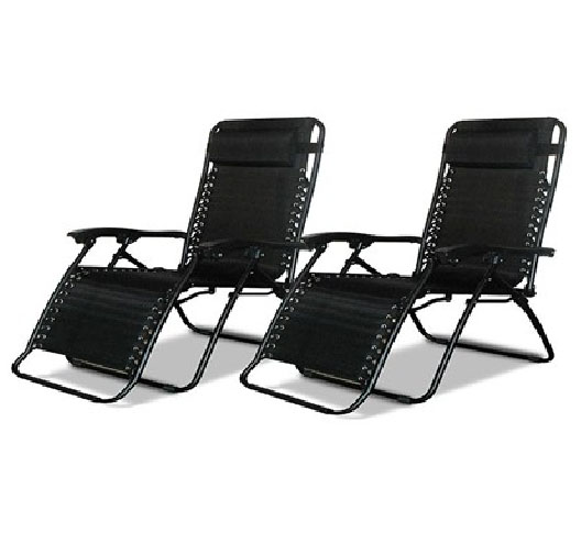 2pcs Outdoor Zero Gravity Chair Recliner Chair