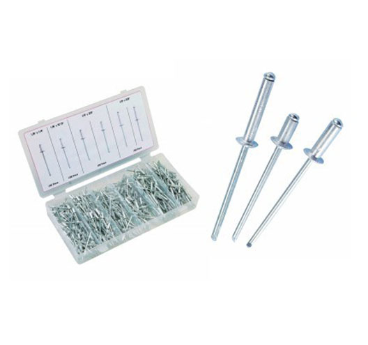 500 Piece POP Aluminum Blind Rivet Assortment