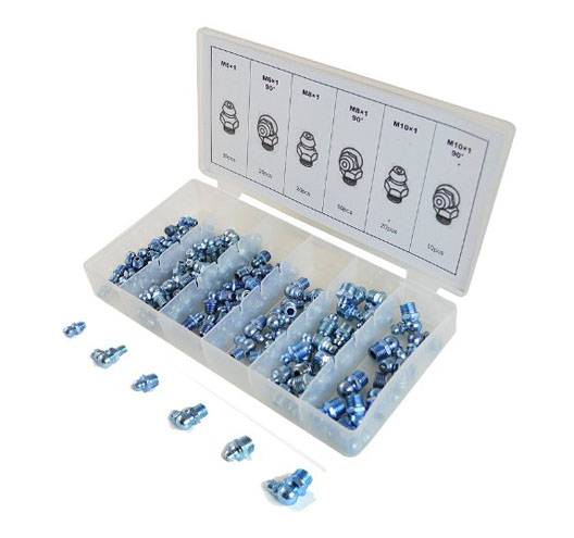 110 PC.Metric Hydraulic Grease Assortment