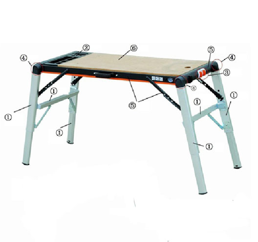 2-In-1 Folding Workbench and Scaffold