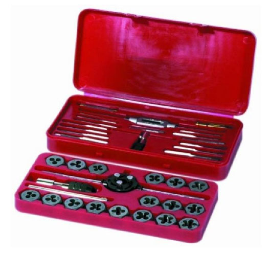 40PC Tap & Die Set Metric Iron Box