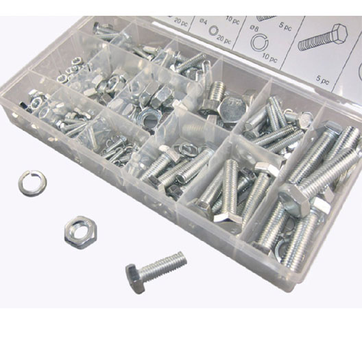 160pc Zinc Metric Nut & Bolt Assortment