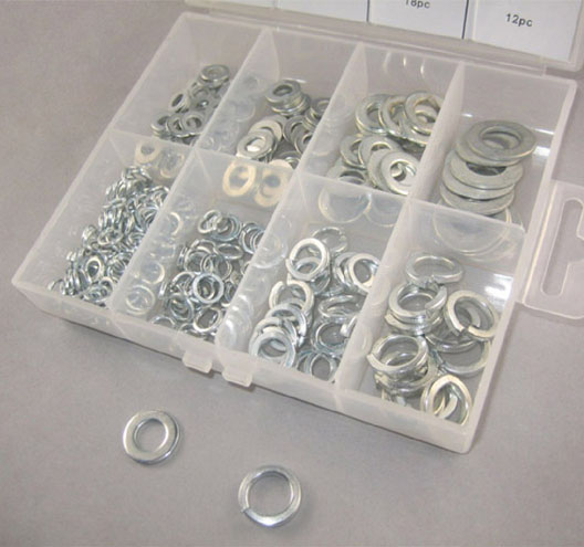 250pc Flat and Lock Washer Set