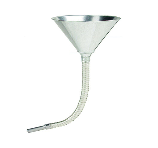 1-1/2 Quart Galvanized Funnel with 12"flexible Pipe