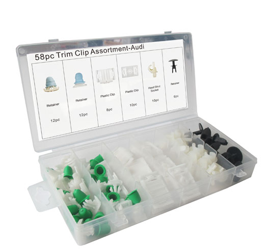 58pc Trim Clip Assortment-Audi