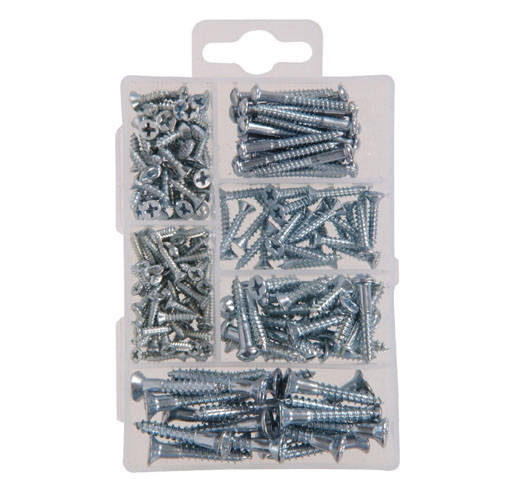 195pcs Small Wood Screw Assortment