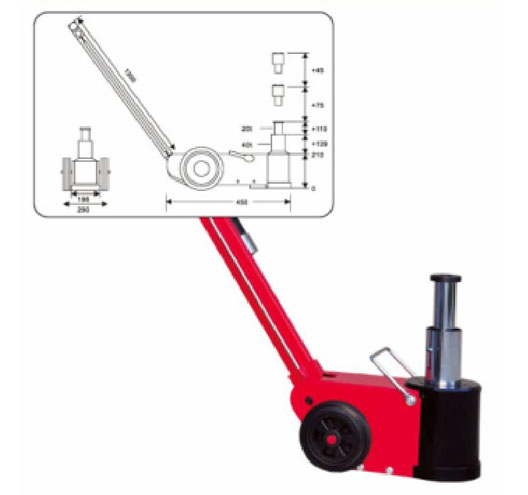 40T/20T Pneiumatic Floor Jack