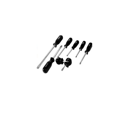 8 PC BLACK SCREWDRIVER