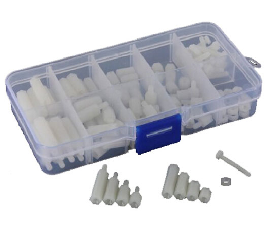 120PC Nylon Hex Screw Nut Assortment Kit