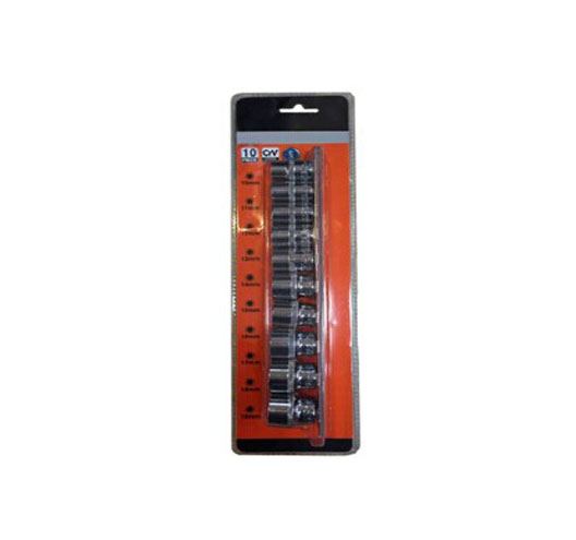 10PCS 1/4"DR.Shallow Socket Set